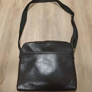 비즈니스 가죽 팩토리 숄더백 다크 브라운