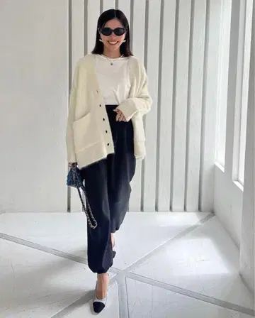 미사용 새상품 bow.a 보우에 허리 프릴 팬츠 블랙