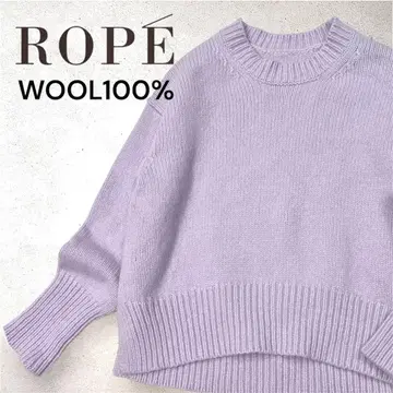 [새상품급] ROPE 울 100% 크루넥 니트 두꺼운 원단