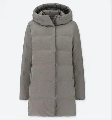 UNIQLO 심리스 다운 숏코트 그레이