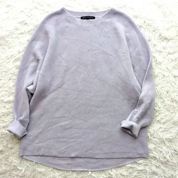 현행 빅 사이즈 23구 워셔블 울 블렌드 돌먼 니트 라벤더 46