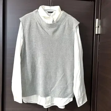 [ 새상품 자택 보관품 ] 여성용 셔츠&베스트 세트 빅 사이즈 3L