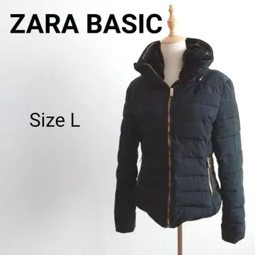 ZARA 퍼 카라가 달린 숏 기장 다운 자켓