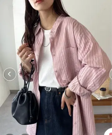 DISCOAT 더블 스트라이프 셔츠 상의 셔츠