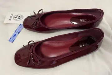 CIDR 버건디 플랫슈즈 25cm (사이즈 39)