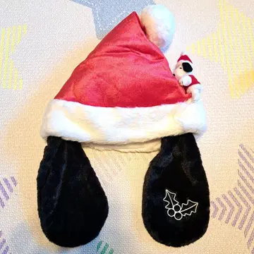 스누피 산타 모자 귀 달린 팬 캡 크리스마스 봉제 인형 마스코트