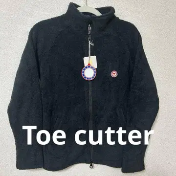 Toe cutter 블랙 플리스 자켓 자수 로고 포함 미사용 S 사이즈