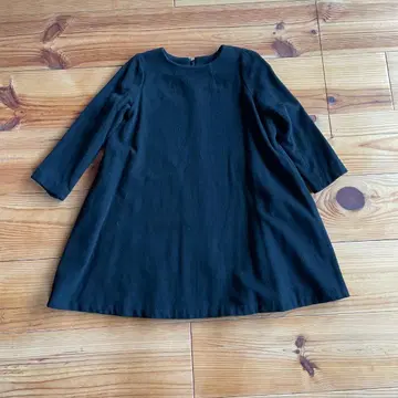 Dahl'ia/달리아 A라인 심플 긴팔 원피스 블랙