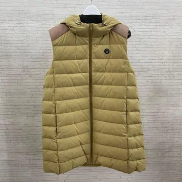 PICONE 후드 부착 베이지 퀼팅 베스트