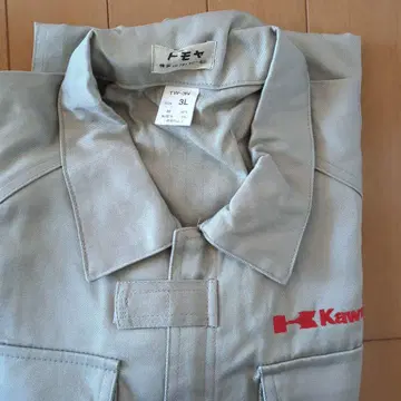 Kawasaki 오버롤 3L와 LL 2벌