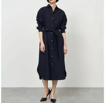 소주 soeju 소프트 옥스 셔츠 원피스 XS NAVY