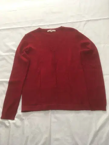 새상품급 23구 레드 V넥 가디건 38