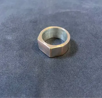 레어 핑크 실버 육각 반지