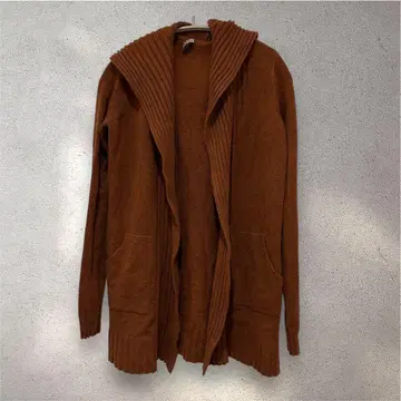 A.T.U. 브라운 후드 부착 S 사이즈 가디건