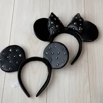 미키 미니 가죽 Disney 머리띠