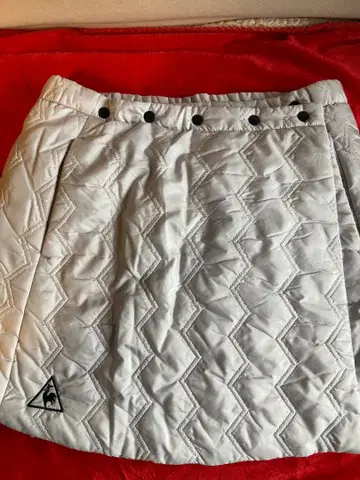 실버 퀼팅 스커트 여성용