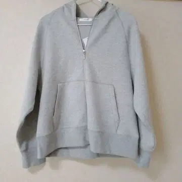 GLOBAL WORK 종이상자 지퍼 후드티 M 그레이