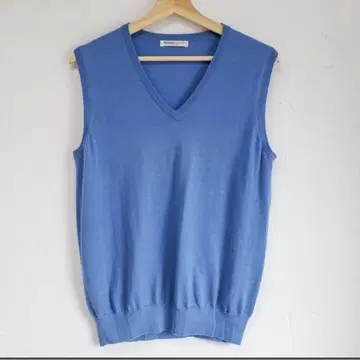Johnstons 캐시미어 파랑 V넥 베스트