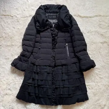 컨디션 최상 투 비 시크 다운 코트 A라인 프릴 도킹 블랙 40