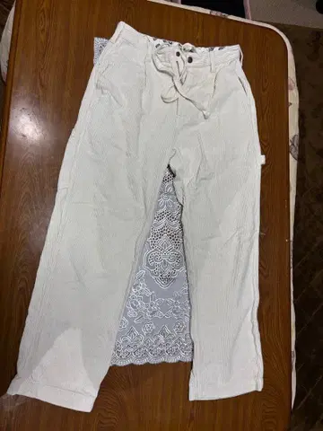 BEN DAVIS 코듀로이 캐주얼 팬츠 화이트