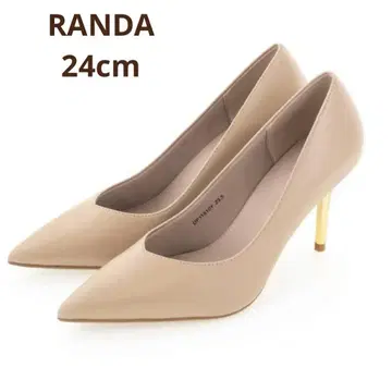 [새상품급] RANDA 란다 베이지 V컷 핑힐 펌프스