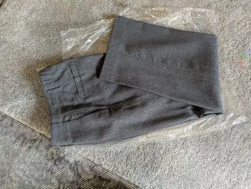 희귀 새상품급 울 혼방 더블 크로스 투 턱 팬츠 그레이 38