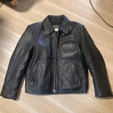 WindArmar 천연 가죽 싱글 라이더 자켓 XL 블랙