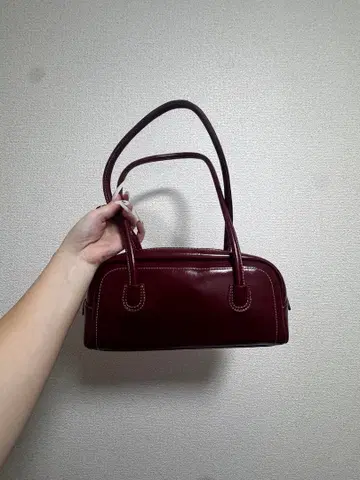 Y2k 버건디 핸드백