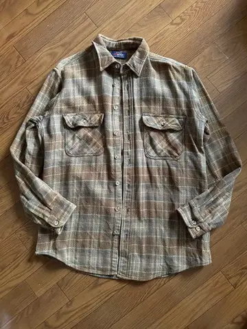 FIVE BROTHER 긴팔 셔츠 브라운 계열 체크