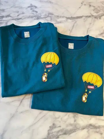 세트 판매, 낱개 판매 가능! CHUMS 파라슈트 디자인 T셔츠