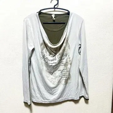 레이어드 스타일 긴팔 T셔츠 y2k 시크 스타일 영문