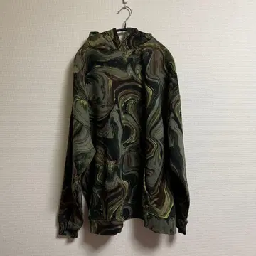 NO BOUNDARIES 마블 무늬 후드티 후디