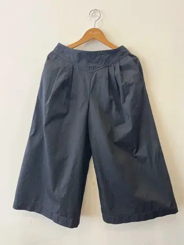 홈스펀 homspun 개버 사이드 턱 와이드 팬츠 S 네이비