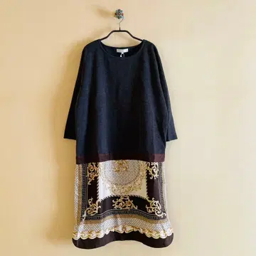 미사용 자유구/이소재 원피스