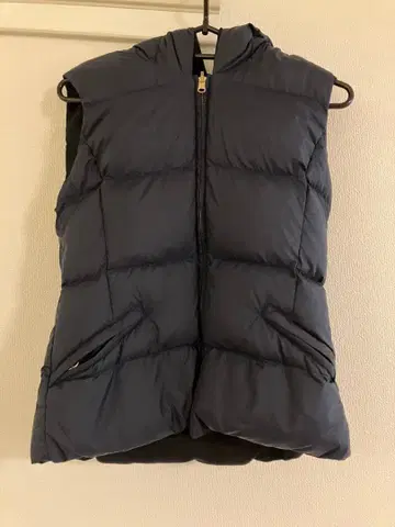 [ used ] PLST 플라스테 네이비 후드 부착 다운 베스트 리버서블