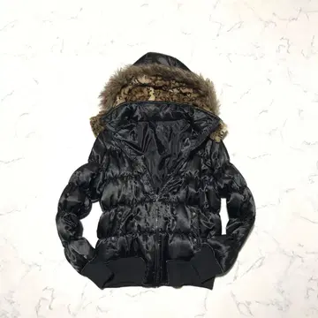 Y2K 헤이세이 갸루 00s 퍼 자켓 광택 나일론 블루종 punk