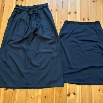 북유럽 생활 잡화점 연중 착용 가능한 허리밴딩 스커트 [페티코트 포함]