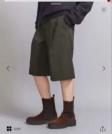 뷰티앤유스 새상품 턱 하프 팬츠