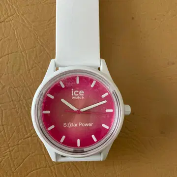 미사용품! ice watch 019030 핑크 아이스 솔라 파워