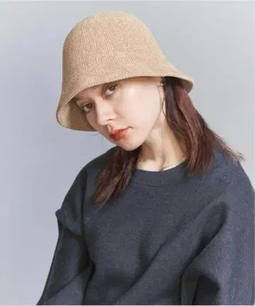 유나이티드 애로우즈 베이지 니트 버킷 햇 가을/겨울