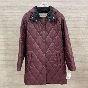 PICONE 버건디 퀼팅 코트