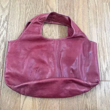 가죽 토트백 버건디
