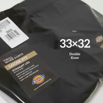 33 x 32 [ 새상품 미사용 ] 디키즈 더블니 85283 BLACK