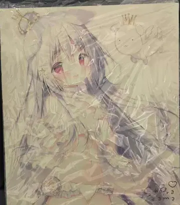 시라타마코 10주년 기념 캔버스 아트 친필 사인 포함