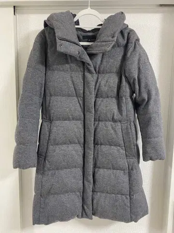 유니클로 스트레치 울 브렌트 다운 코트 XL 그레이