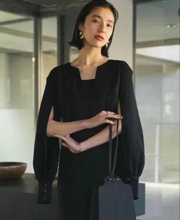 KnuthMarf 블랙 롱 드레스