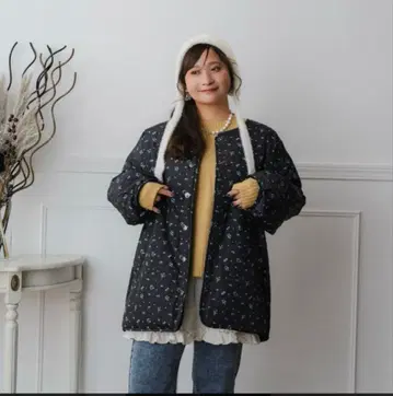 helm x taiyou 꽃무늬 리버서블 자켓 블랙 시마무라