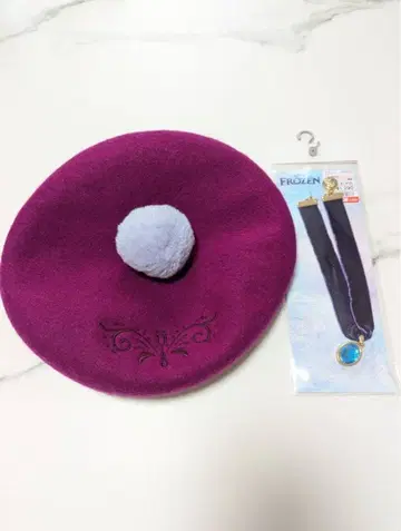 시마무라 안나와 엘사 엘사 베레모 초커 세트 치하루 콜라보 엘사