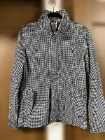 MORGAN 모건 체크 무늬 스탠드 카라 자켓