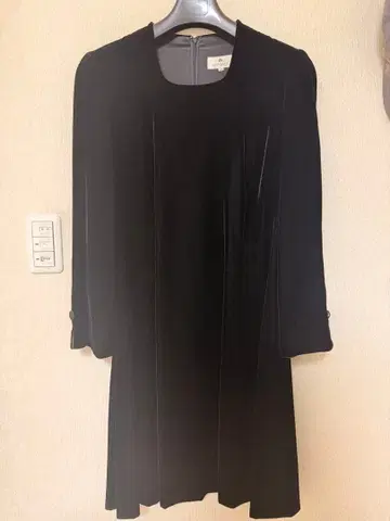 벨로아 원피스 벨벳 블랙 15호 3L